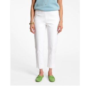 NWT Frances Valentine Lucy Crop Ciagarette pants sz 14 white oyster